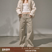 DIDDIMODA 子女士2025年秋 裤 豹纹分割直筒宽松阔腿裤 牛仔裤