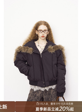 DIDDIMODA 大翻领连帽军绿色棉服