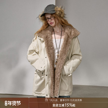 DIDDIMODA PU皮衣/毛领派克服/喇叭裤