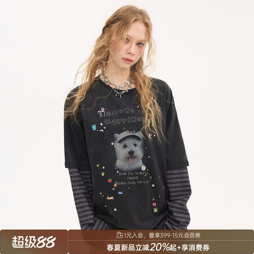 DIDDIMODA斜肩蝴蝶结一字肩上衣