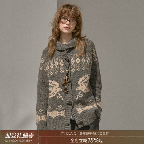 DIDDIMODA 开衫/字母套头毛衣/半裙