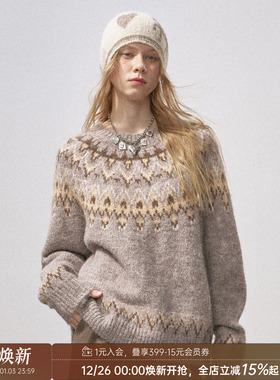 DIDDI MODA 费尔岛提花套头毛衣