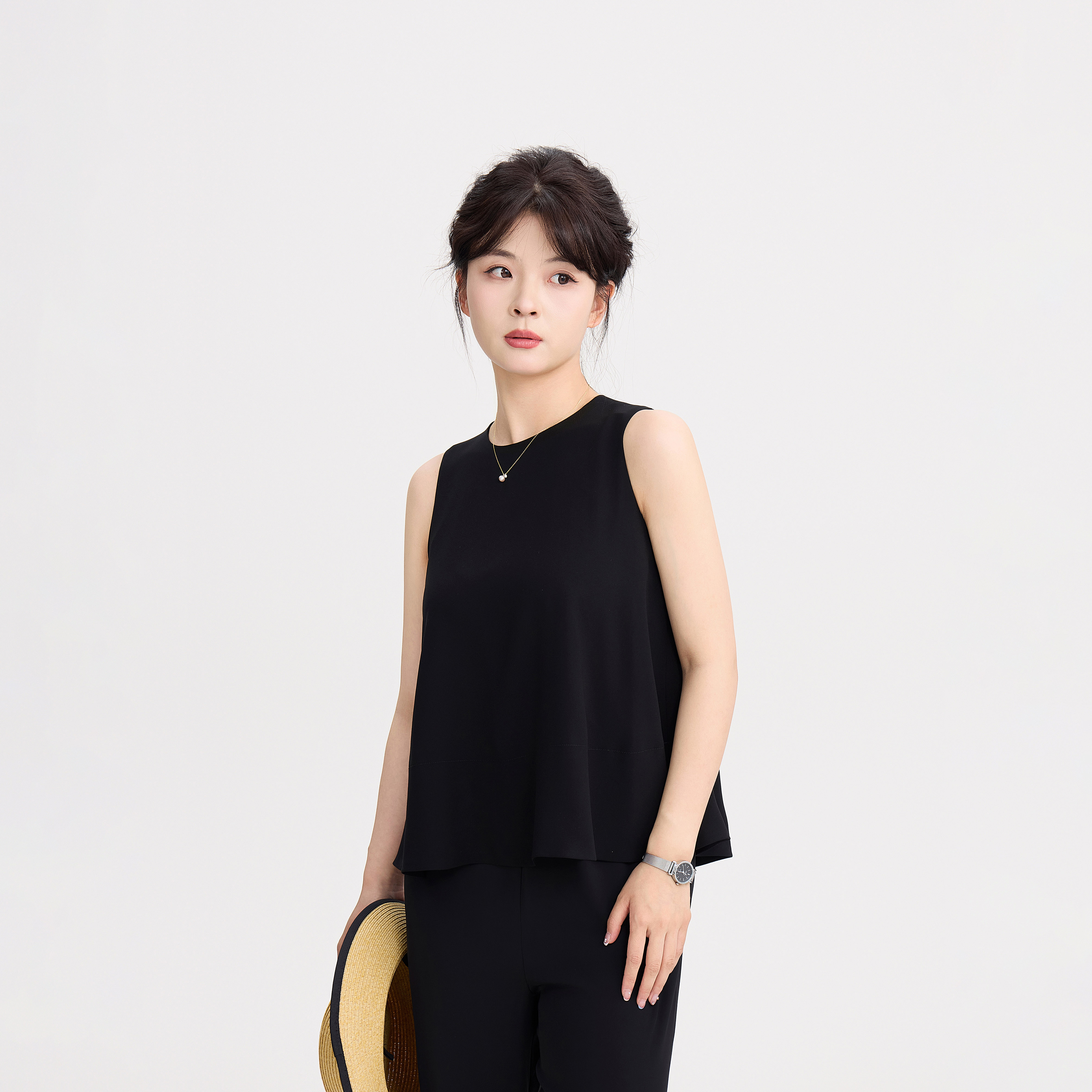 REST HEART 2025夏季新品 圆领醋酸背心吊带上衣女