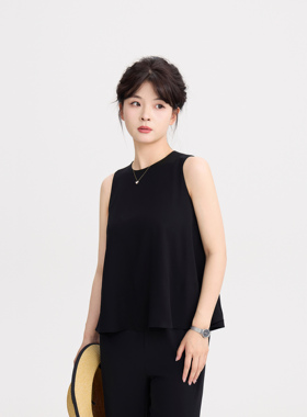 REST HEART 2025夏季新品 圆领醋酸背心吊带上衣女