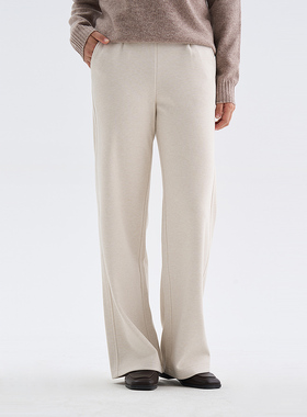 REST HEART 2025秋冬新品 高腰松紧小个子百搭休闲阔腿裤