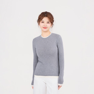 REST 2026春季 新品 撞色假两件打底 HEART