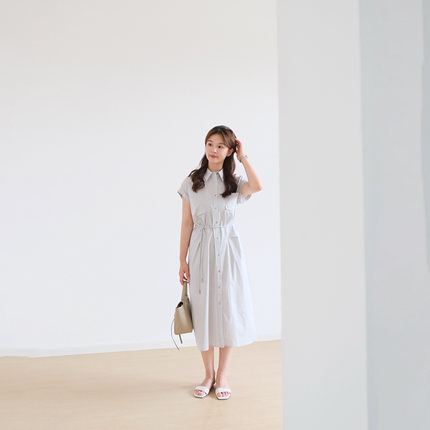 REST HEART 2026夏季新品  翻领气质宽松版连衣裙