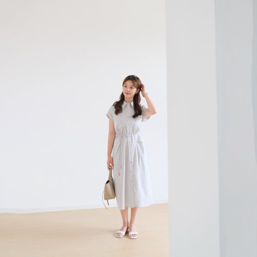 REST HEART 2026夏季新品  翻领气质宽松版连衣裙