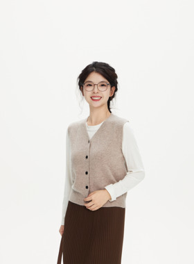 REST HEART 2024秋季新品 V领针织马甲背心上衣女