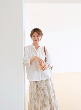 REST HEART 2026夏季新品 文艺清新苎麻刺绣小衫