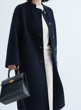 售完不补！REST HEART 2024秋冬新品 立领羊绒廓形大衣上衣女