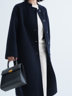 售完不补!REST HEART 2024秋冬新品 立领羊绒廓形大衣上衣女