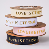 2.14情人节烫金LOVE螺纹丝带情人节鲜花装 饰缎带蛋糕装 饰绑带绸带