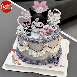 饰品摆件小猫小狗甜品台烘焙插件 儿童小朋友生日卡通库洛米蛋糕装