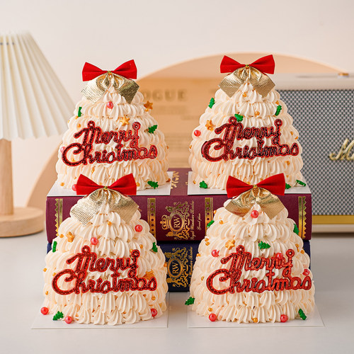 圣诞节许愿树造型蛋糕装饰