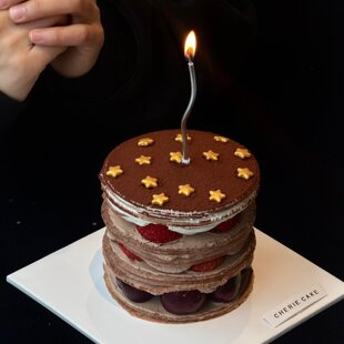 网红巧克力五角星千层蛋糕装饰糖珠金色星星糖慕斯甜品烘焙原料