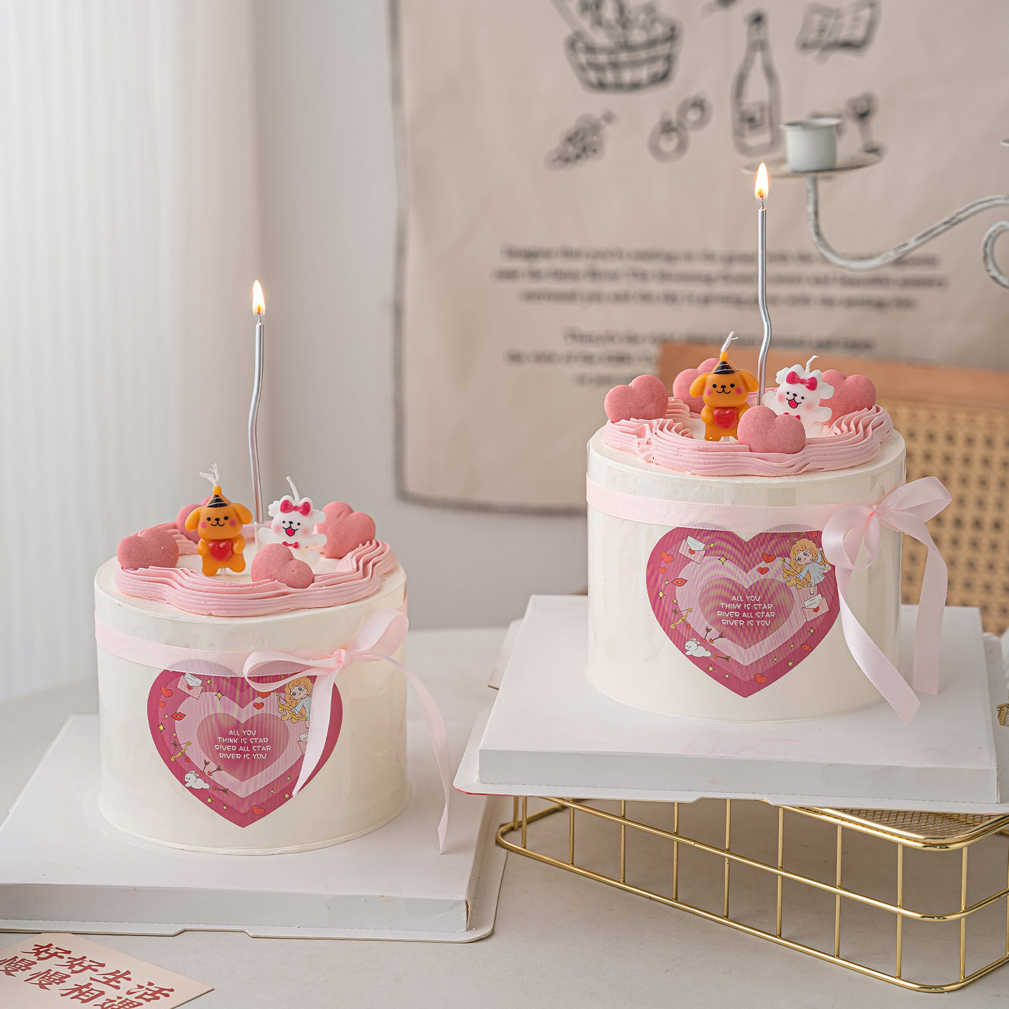 2.14情人节卡通情侣小狗蜡烛蛋糕装饰摆件丘比特射心爱心贴纸插件,节庆用品/礼品,节日装扮用品,淘宝优惠券,粉丝福利购,淘宝优惠卷