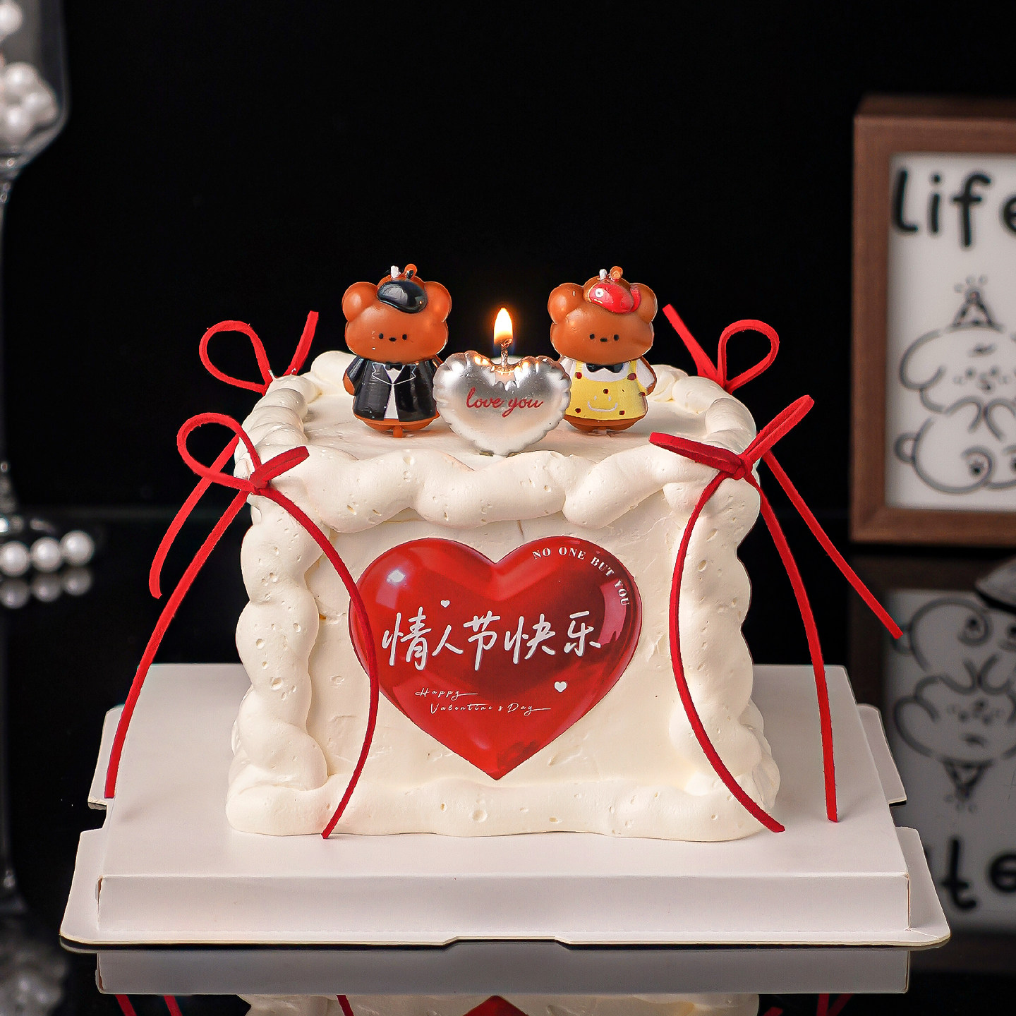 可爱情侣小熊蜡烛蛋糕装饰摆件2.14情人节快乐心形蜡烛告白插件,节庆用品/礼品,节日装扮用品,淘宝优惠券,粉丝福利购,淘宝优惠卷