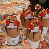 圣诞节新年饼干杯咖啡杯可食用脆皮奶荼杯饼干杯烘焙用蛋糕装 饰