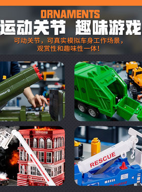 车仔王合金玩具车惯性回力工程车挖掘机儿童汽车模型男孩玩具批发