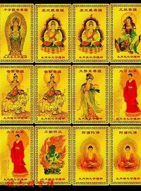 十二生肖八大守护神 金卡本命佛护身平安随身卡片金属佛卡