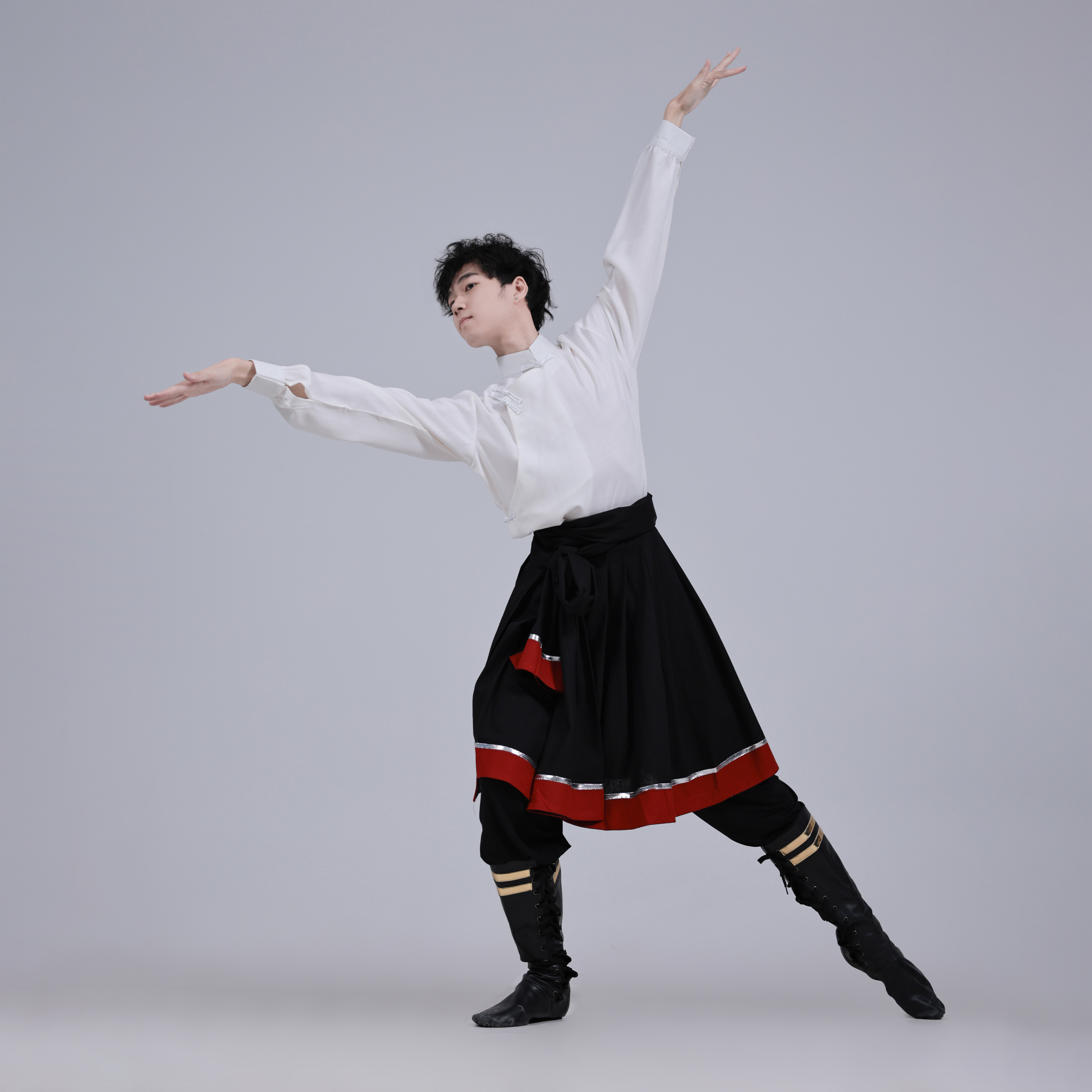 藏族民族风男款舞蹈演出剧目服饰图片