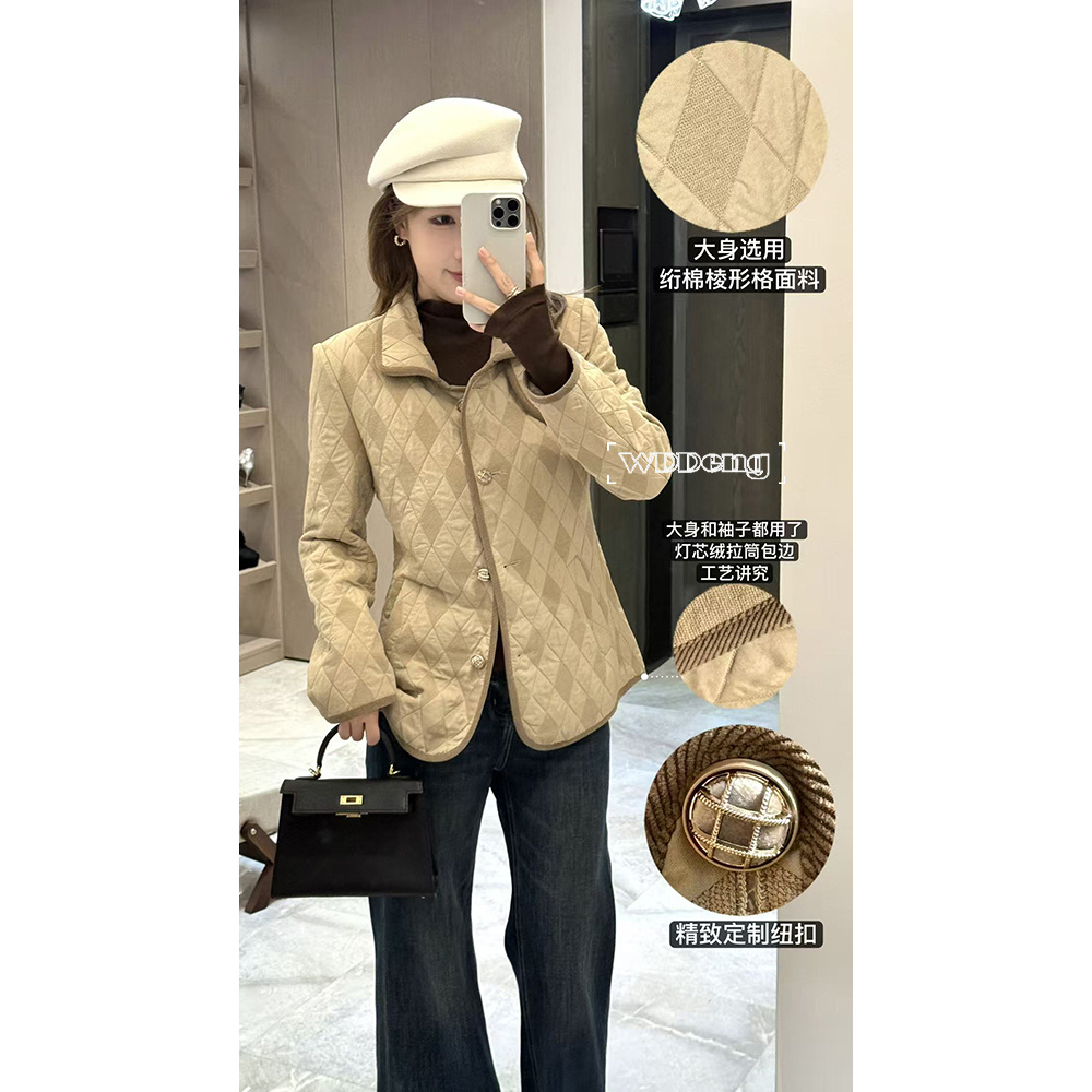 王等等 暮色海岸 2025秋冬原创款高支高密亲肤保暖外套U225T16551