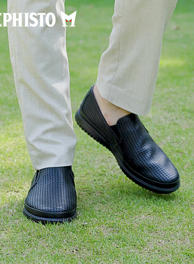 MEPHISTO/马飞仕图夏季新款休闲打孔一脚蹬百搭透气舒适TIAGO