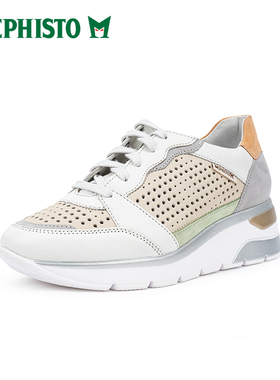 MEPHISTO/马飞仕图新款舒适坡跟打孔透气女时尚休闲鞋 ELINE PERF