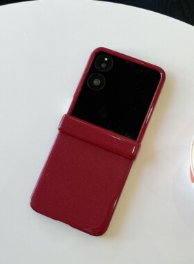 糖果色烤漆适用小米MIXFlip手机壳新款Zflip7/6/5铰链全包折叠屏华为nova保护套荣耀V男女款Pocket2简约n3