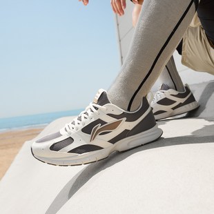 李宁正品2024新款R037男子缓震轻质回弹耐磨休闲慢跑鞋ARSU067