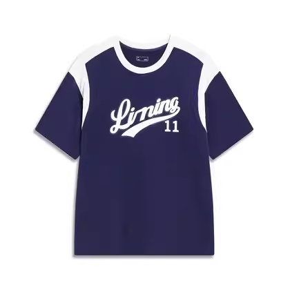 李宁休闲运动男圆领男女同款T恤