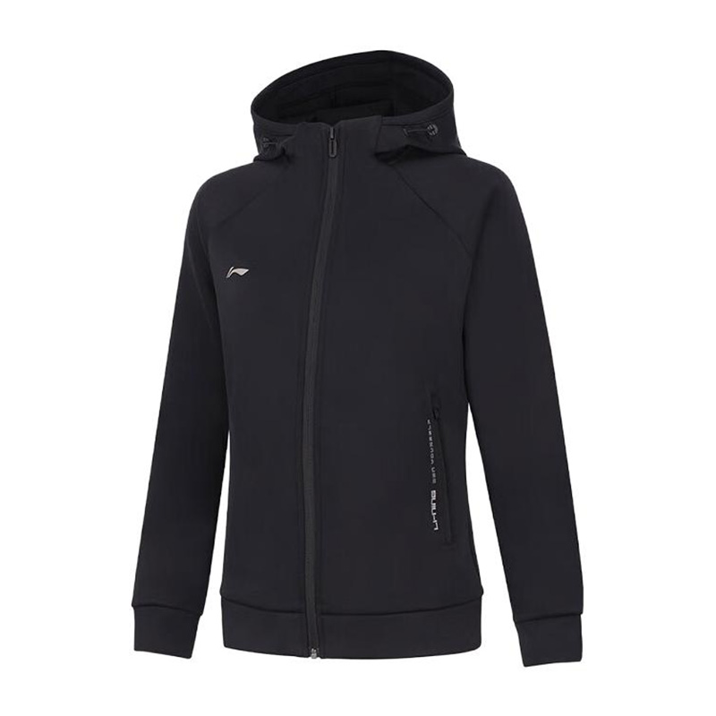 Lining/李宁正品秋季女子健身系列撞色连帽拉链运动卫衣AWDT984