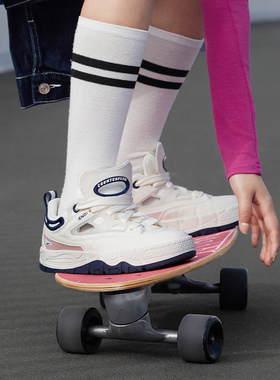 李宁正品新款CF溯誉3 SS女子运动耐磨潮流系带低帮休闲鞋AGLU064