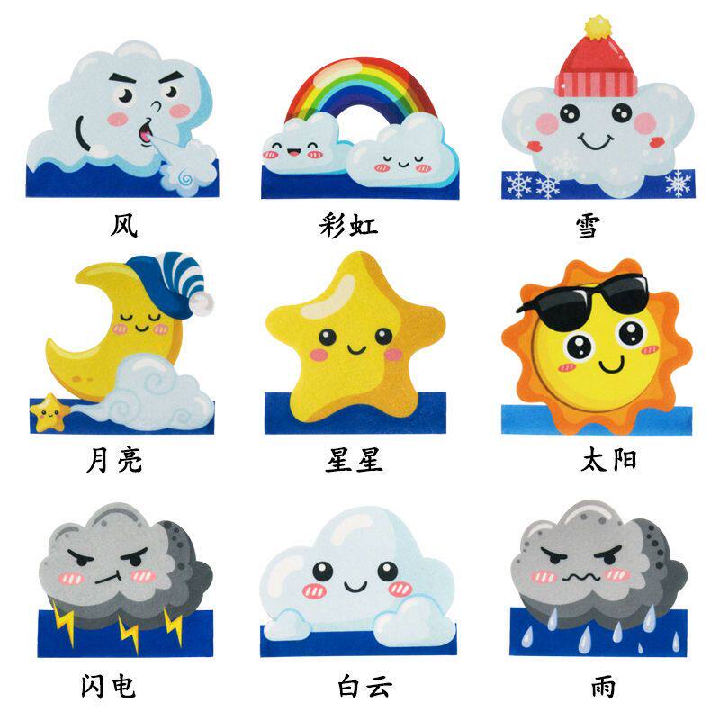 天气认知教具儿童头饰太阳云朵