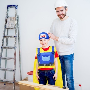 儿童职业装扮表演服饰头饰警察医生消防员毕业走秀幼儿园男童道具