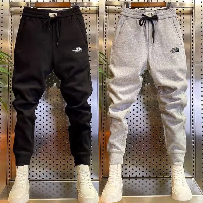 2024秋冬季潮牌休闲裤男束脚运动裤小脚锥形裤加绒加厚哈伦裤卫裤