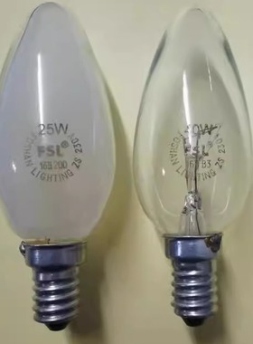 25W40W尖泡 E14螺口FSL烛型灯4W客厅水晶灯LED节能灯230V照明灯泡