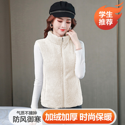 冬季马甲女学生款内外穿保暖坎肩