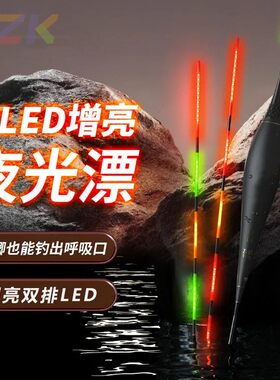 双面超亮LED灯珠夜光漂鲫鱼漂高灵敏细硬尾日夜两用电子漂v6