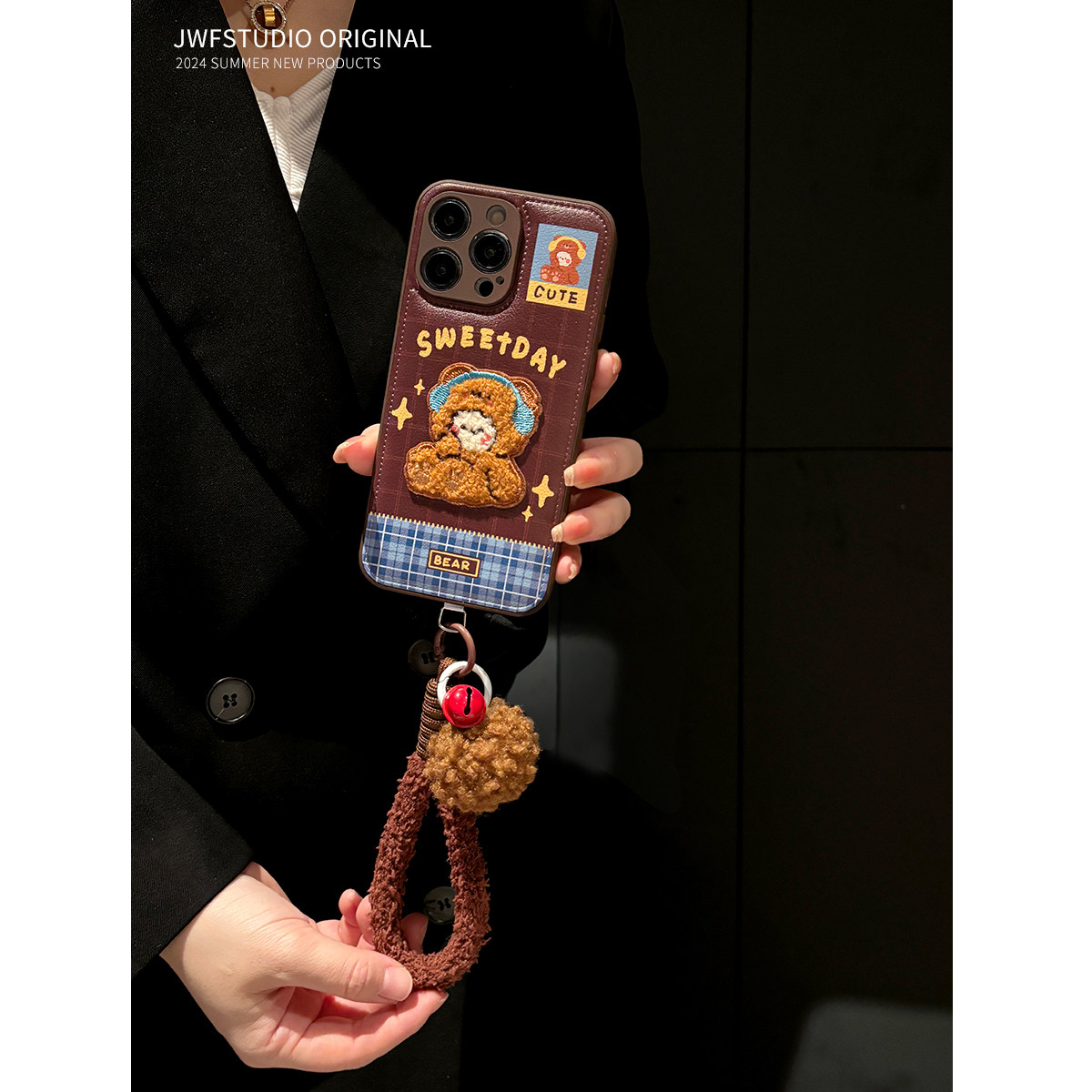 秋冬毛绒棕熊适用苹果16promax手机壳毛绒手提绳iPhone15pro女14promax可爱闺蜜13卡通12pro趣味毛球保护套11,3C数码配件,手机保护套/壳,淘宝优惠券,粉丝福利购,淘宝优惠卷