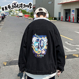 冬季港风新款加绒加厚羊羔毛牛仔外套男女JK801-P95128，男装工装外套，星座912-1（原星座914-5）