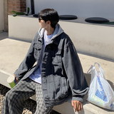 2025秋季港风新款可乐熊印花连帽牛仔夹克外套男JK550-P85118，男装夹克，星座912-1（原星座914-5）