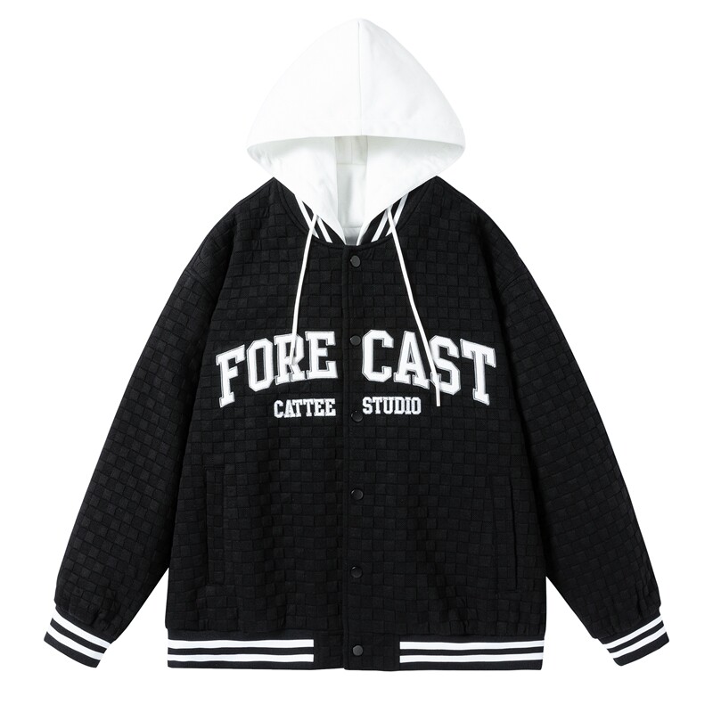 22秋季新款港风中性风高品质刺绣假两件棒球服JK272-P105138,女装职业装,星座912-1（原星座914-5）