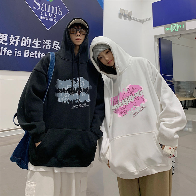 2025春季新款袋鼠袋港风情侣卫衣男雅痞风格VE004-P4058，男装卫衣，星座912-1（原星座914-5）