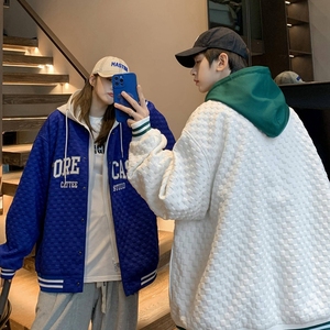 2025秋季新款港风情侣高品质假两件刺绣棒球服JK272-P105138图片