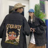 2025春季印花夹克港风不一样情侣牛仔外套男JK558-P65588，男装工装外套，星座912-1（原星座914-5）