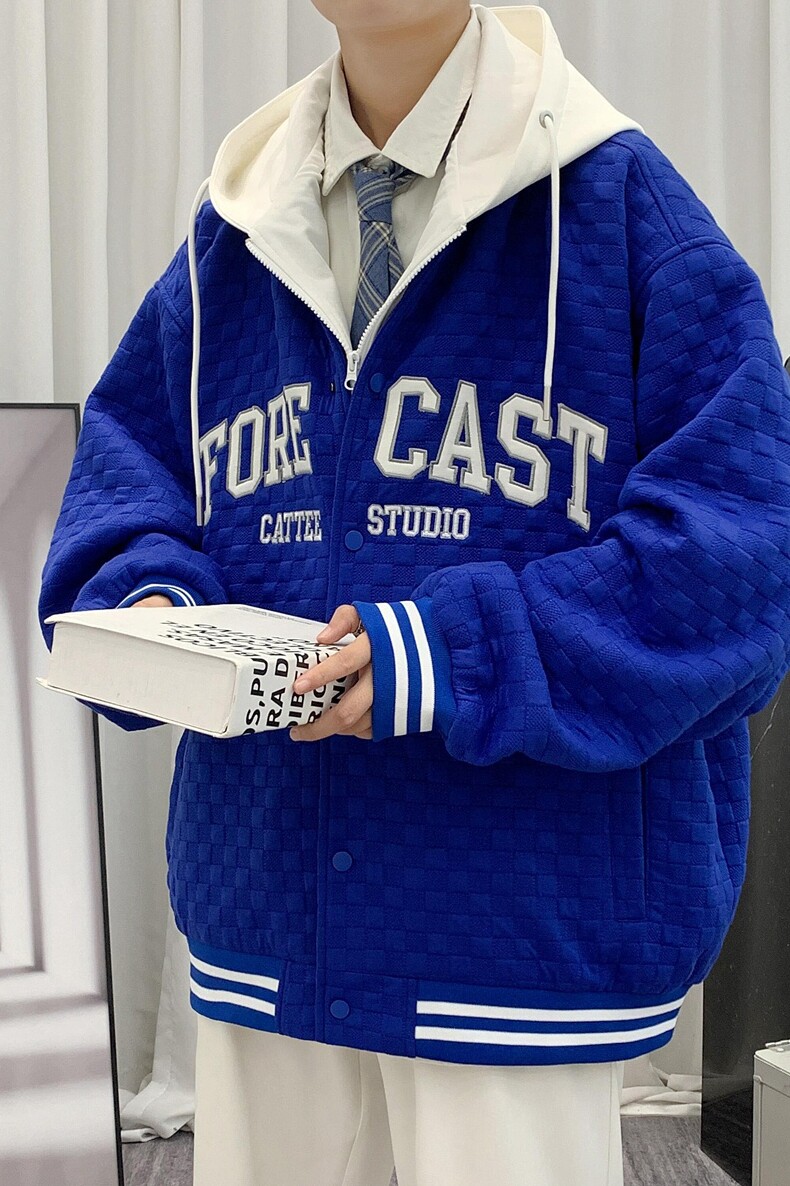 2025秋季新款大码高品质刺绣假两件棒球服外套JK272-P105138,女装短外套,星座912-1（原星座914-5）