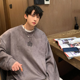 2025春季新款港风麂皮绒发泡印花套头卫衣男Y300-P40，男装卫衣，星座912-1（原星座914-5）