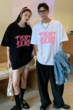 2025新款大码港风情侣宽松印花短袖男TX011-P2538，男装T恤，星座912-1（原星座914-5）